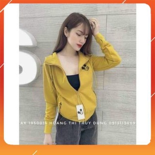 Áo Khoác da cá lửng logo thêu chuột 💟