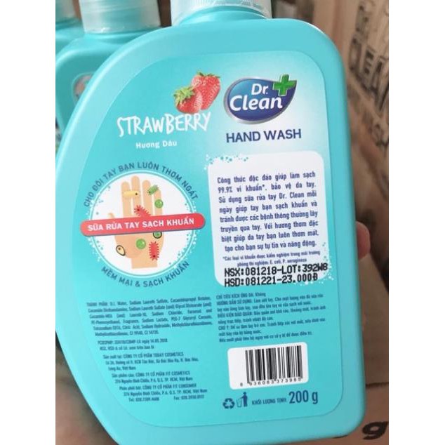 Nước rửa tay DR CLEAN hương hoa quả siêu thơm