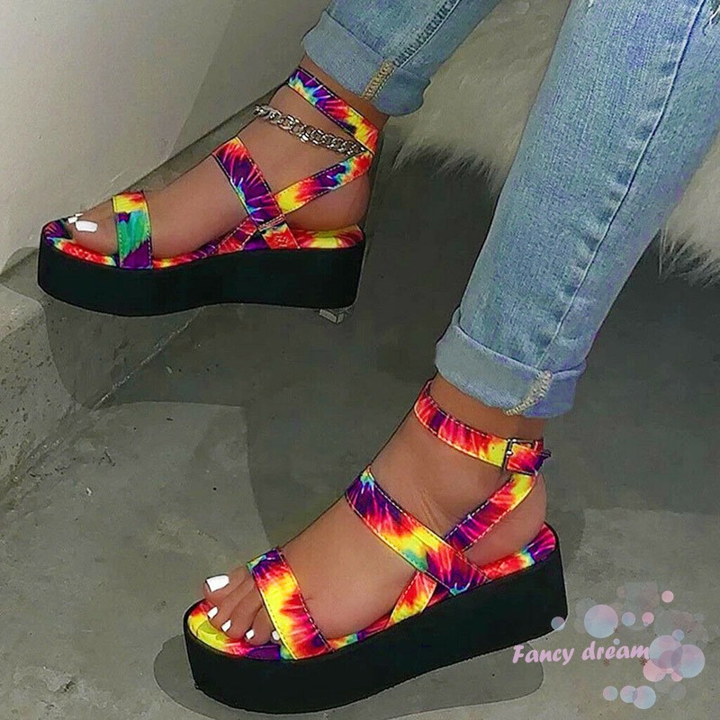 Giày Cao Gót Sandal Nữ Hở Ngón Quai Đeo Mắt Cá Chân Nhiều Màu