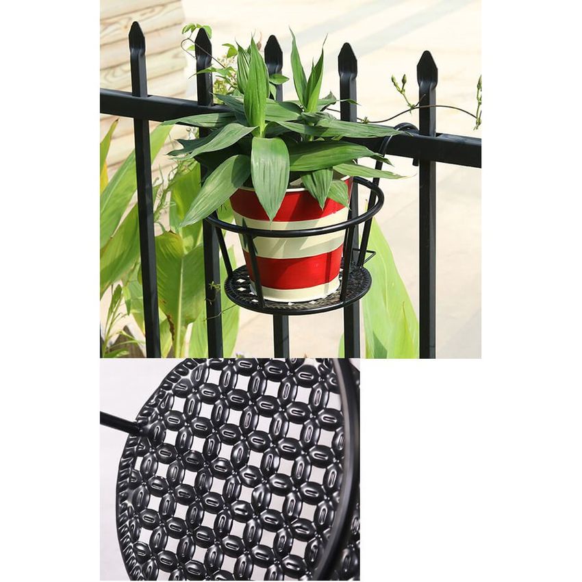 Kệ Để Chậu Hoa Có Móc Giỏ Sắt Treo Chậu Cây Cảnh Sơn Tĩnh Điện Treo Ban Công Sân Vườn Tiết Kiệm Không Gian