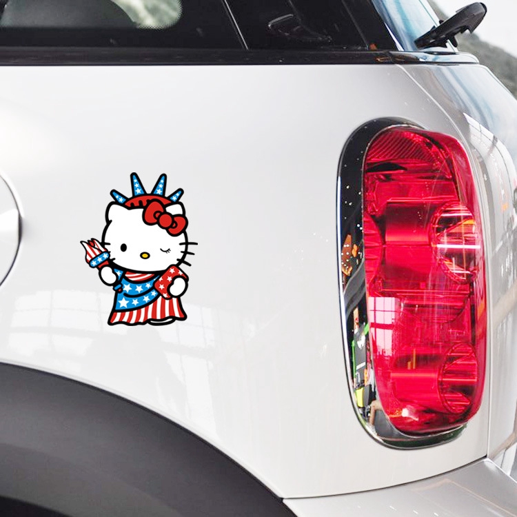 Mới Miếng Dán Trang Trí Bình Xăng Xe Hơi Chống Thấm Nước Hình Hello Kitty