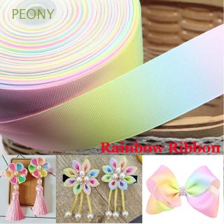 Dây Ruy Băng Họa Tiết Hoa Màu Gradient Cầu Vồng Xinh Xắn Thời Trang Dài 1M
