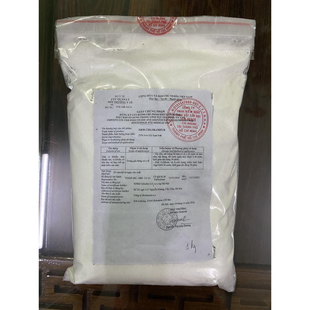 (Túi 1kg) Chloramin B- Cộng hòa Séc