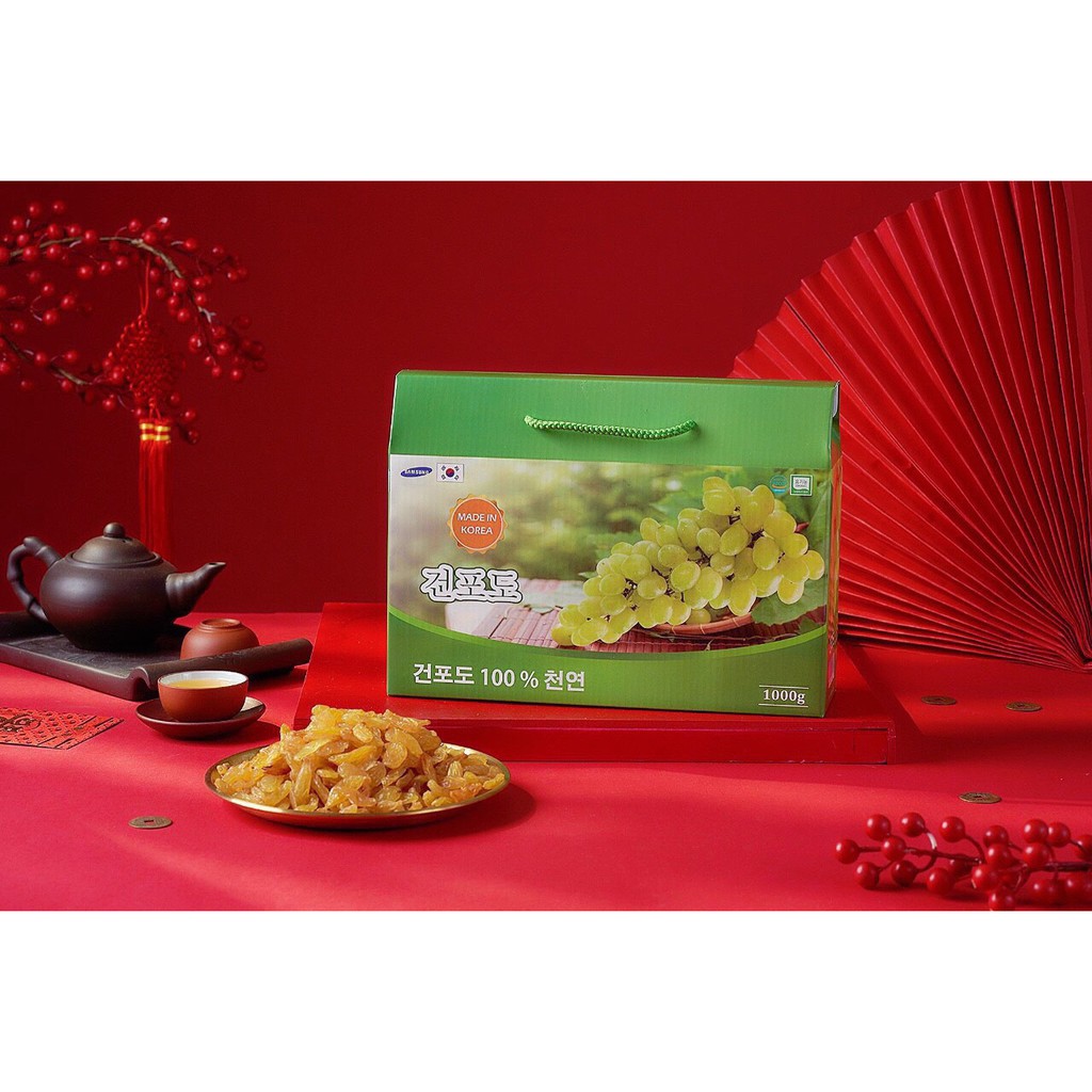 Nho khô Hàn Quốc hộp quà loại 1kg