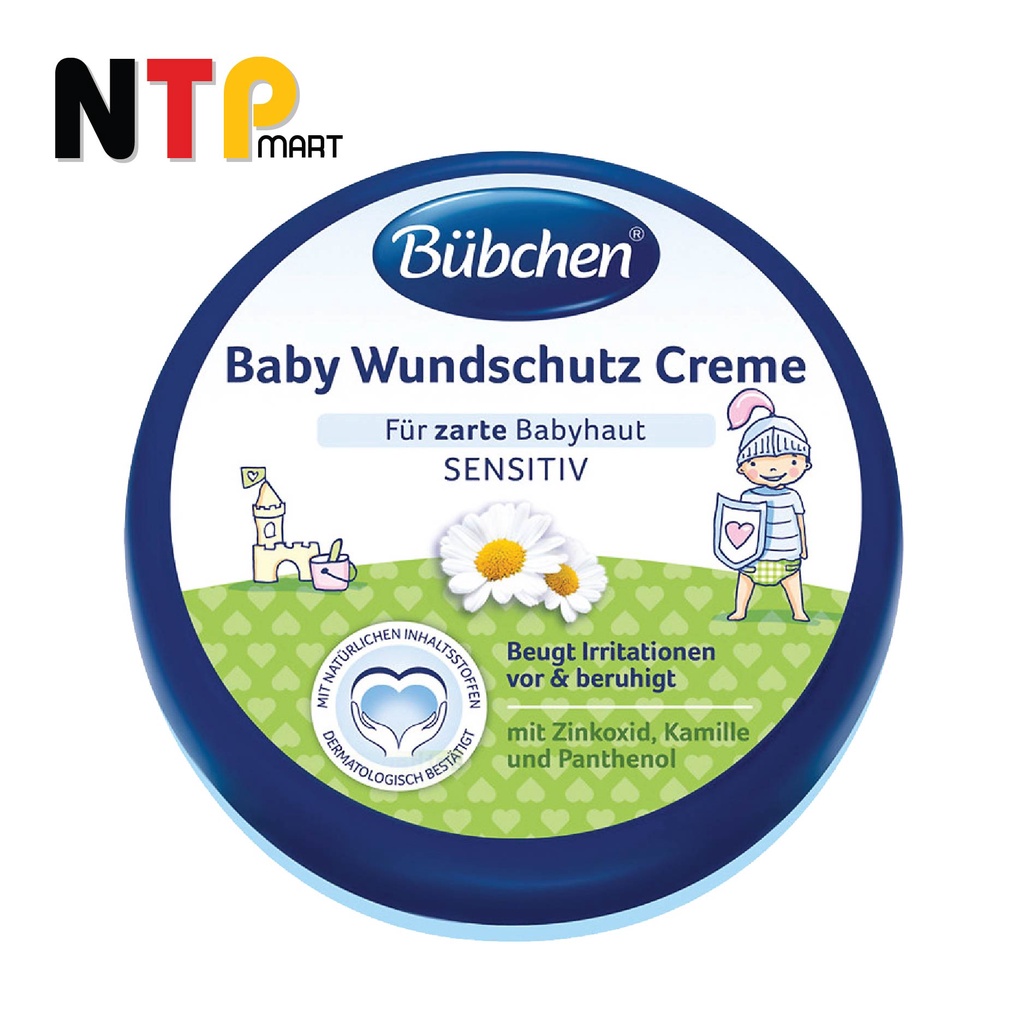 Kem Chống Hăm Bubchen Baby Wundschutz Creme Für zarte Babyhaut Sensitiv cho trẻ nhỏ hộp 150ml nhập khẩu Đức