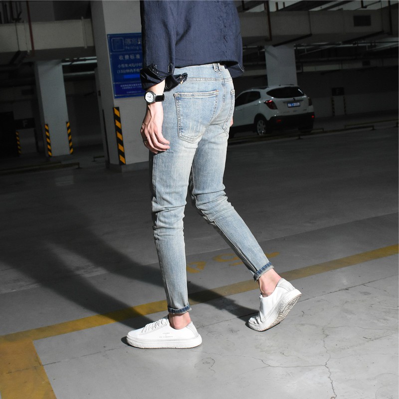 SKINY JEAN, QUẦN JEAN CO DÃN ÔM CHÂN NAM, QUẦN BÒ ĐẸP - LJINSTORE