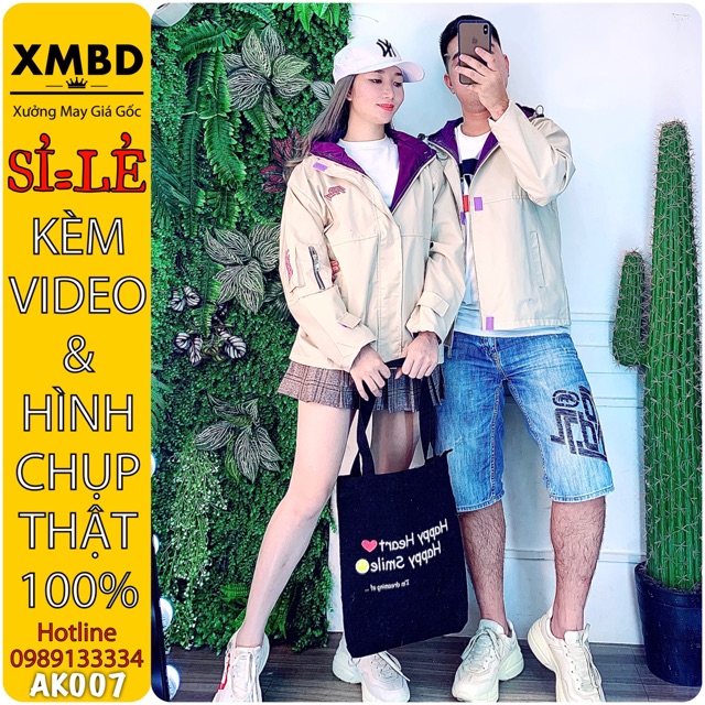 🌵 𝐓𝐡𝐞𝐔𝐥𝐳𝐳𝐚𝐧𝐠 🌵 007 Áo Khoác KaKi Kem-Tím 2 Lớp Hàng Xuất. Bomber Jacket Unisex Bán Sỉ | BigBuy360 - bigbuy360.vn