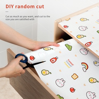 Tấm lót ngăn kéo tủ nhà bếp chống thấm nước và chống bám dầu họa tiết hoạt hình đáng yêu