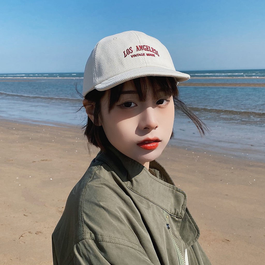 Mũ Hip-hop Nữ Vành Ngắn Mũ Lưỡi Trai Vành Ngắn Phong Cách Retro Thời Trang Xuân Hè Cá Tính Cho Nữ