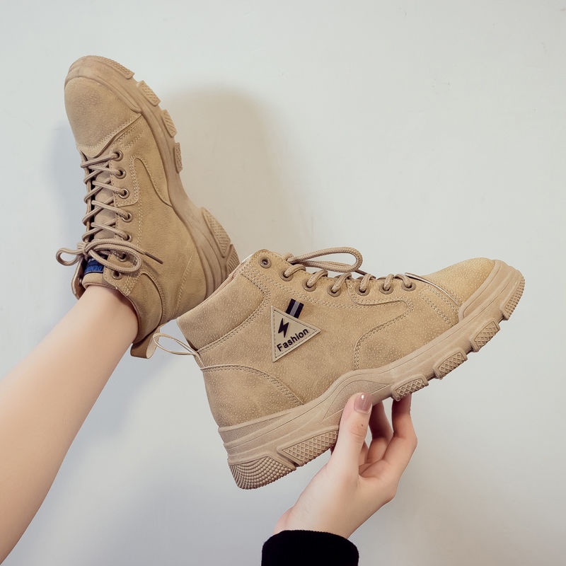 Đôi giày bốt phong cách Martin cổ ngắn thời trang theo phong cách Anh sành điệu cho nữ | BigBuy360 - bigbuy360.vn