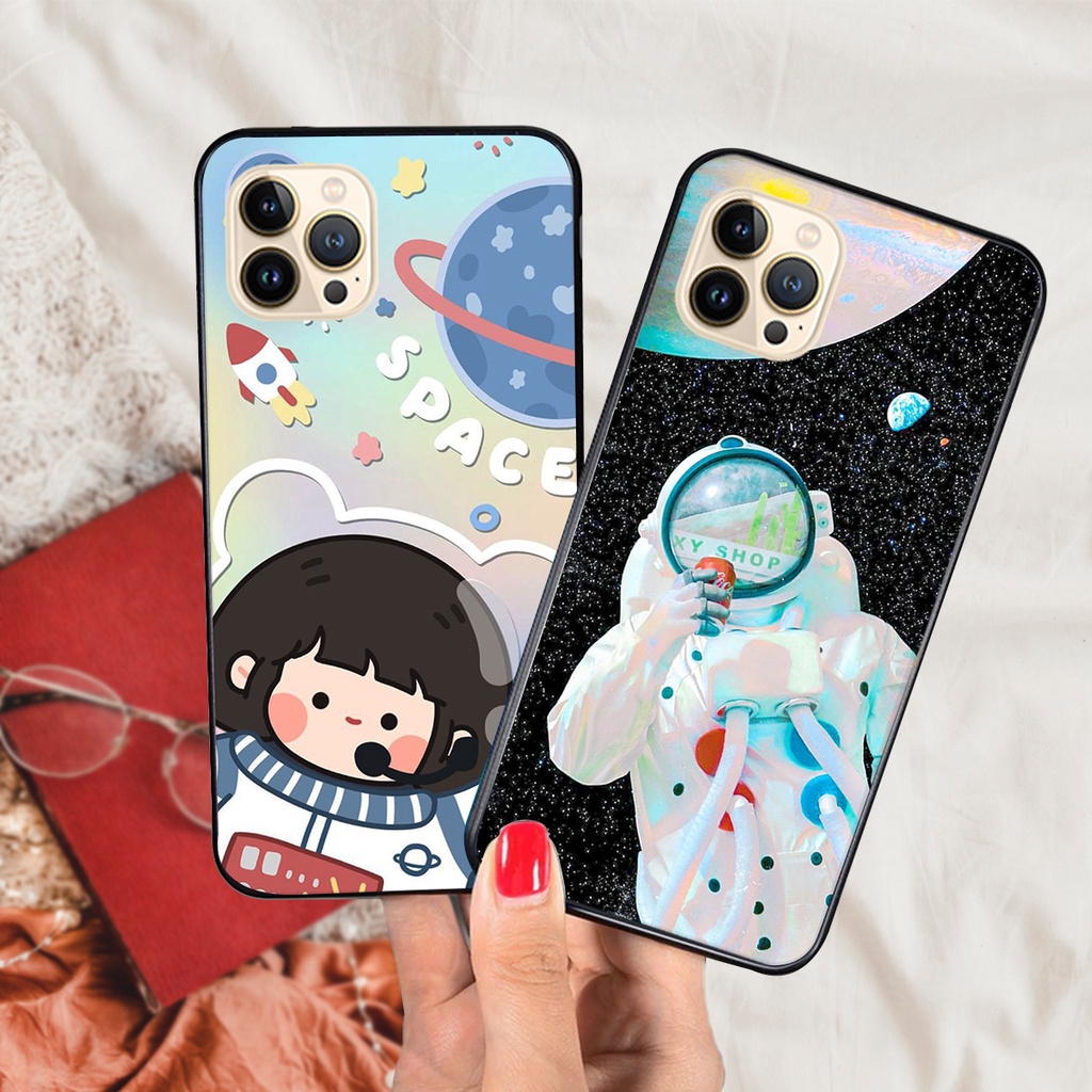 Ốp lưng Iphone 13 - Iphone 13 pro - Iphone 13 Pro Max mẫu phi hành gia vũ trụ cute đáng yêu