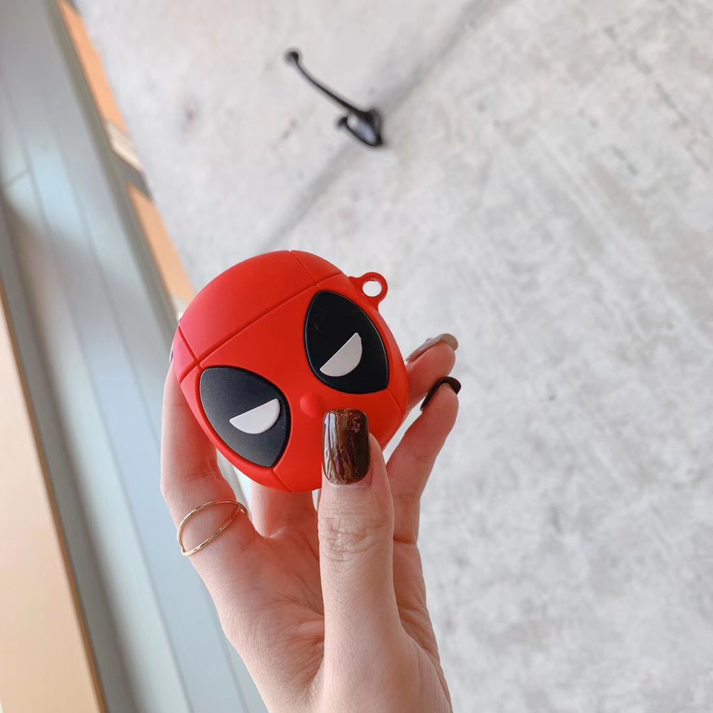 Red Black eyed spiderman funny new airpods case airpod 1 and airpod 2 Apple AirPod Silicone cover Cool