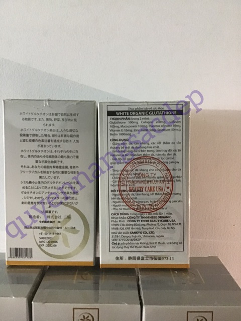 Viên uống trắng da White Organic Glutathione 500mg | BigBuy360 - bigbuy360.vn