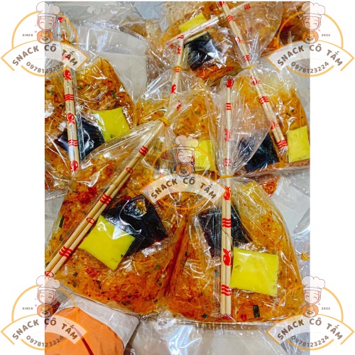 Sợi trộn bơ sốt me kèm đũa-Bánh tráng trộn tẩm vị ăn liền ngon ngất ngây/Snack Cô Tấm