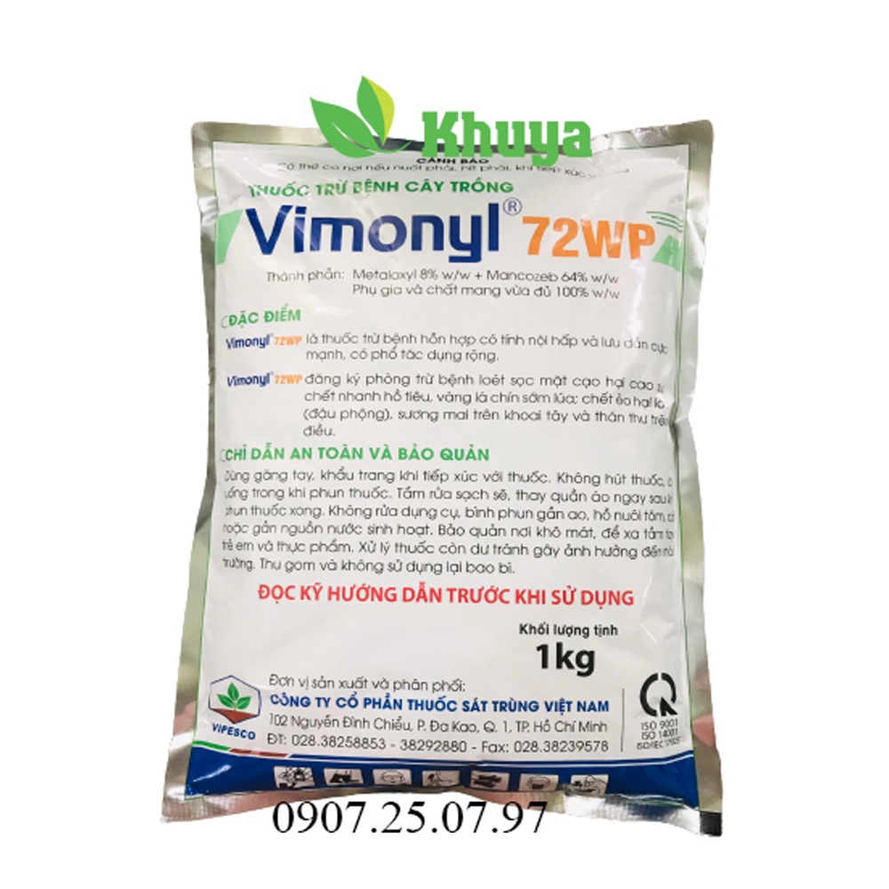 Thuốc Trừ Bệnh Vimonyl 72WP gói 1kg Metalaxyl và Mancozeb