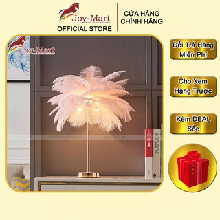 Đèn ngủ để bàn lông vũ  ♥️JOYMART♥️ Đèn bàn trang trí phòng ngủ lông đà điểu màu hồng MB3813P