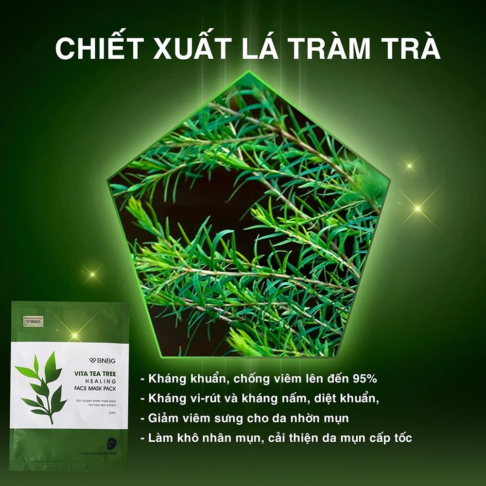 Mặt Nạ Chiết Xuất Tràm Trà BNBG Vita Tea Tree Healing Face Mask Pack