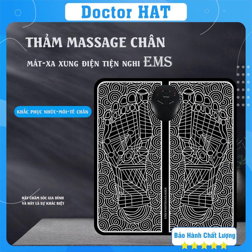 Thảm massage chân BẤM HUYỆT ĐA ĐIỂM giảm tê cứng nhức mỏi bằng công nghệ xung điện EMS dễ dàng sử dùng với mọi lứa tuổi