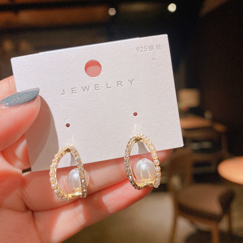 Bông Tai Thời Trang Mùa Hè 2022 Đính Ngọc Trai Phong Cách Pháp Cổ Điển