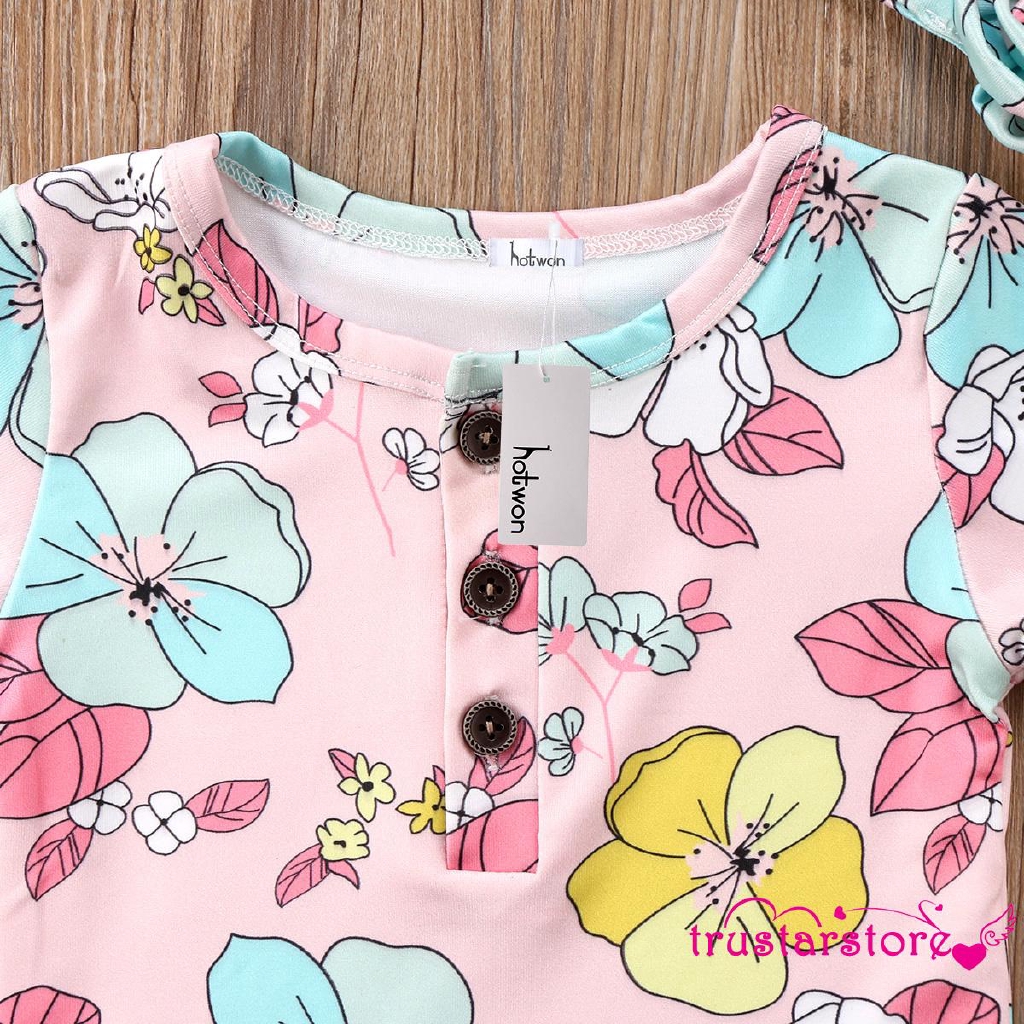 ✦ZWQ-2018 NEW Baby Girl Cute Short-sleeved Printed Floral Cut Romper + | BigBuy360 - bigbuy360.vn