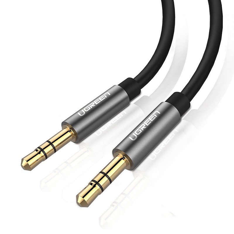 Cáp Audio 2 đầu 3.5 AUX UGREEN AV119 0.5M đến 5M - Dây âm thanh 3,5mm stereo gold 24K lõi đồng tinh khiết OFC 4N