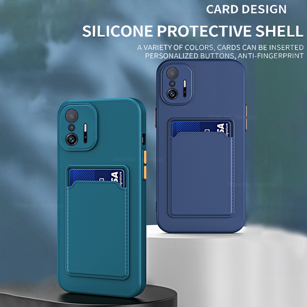 Ốp điện thoại silicon mềm có ví đựng cho Xiaomi 11T 11 T Pro 11 Lite 5G NE Mi 11Lite 4G 5G 11 Pro Ultra Mi11 10S 11T Pro