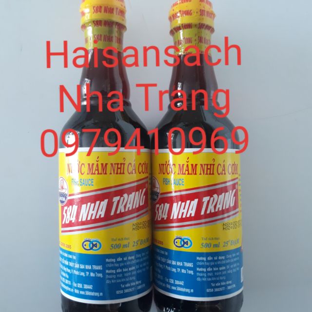 ❤❤ 2 chai Nước mắm truyền thống 584 Nha Trang 25 độ đạm - Nước mắm nguyên chất