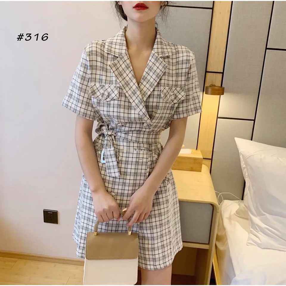 Đầm vest thắt belt siêu xinh