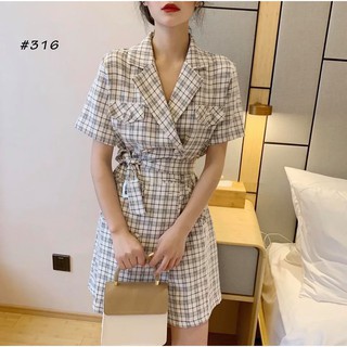 Đầm vest thắt belt siêu xinh