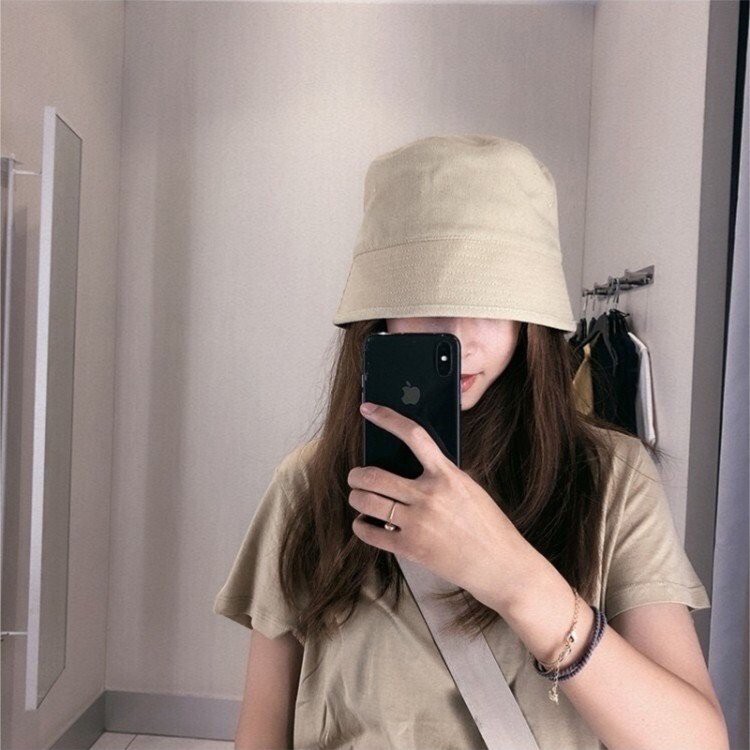 Mũ Bucket Vành Cụp Trơn Nhiều Màu Phong Cách Ulzzang Unisex