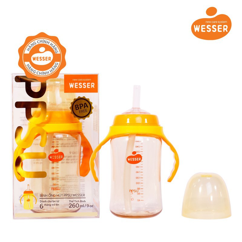 Bình Sữa PPSU Wesser cổ hẹp  và cổ rộng
