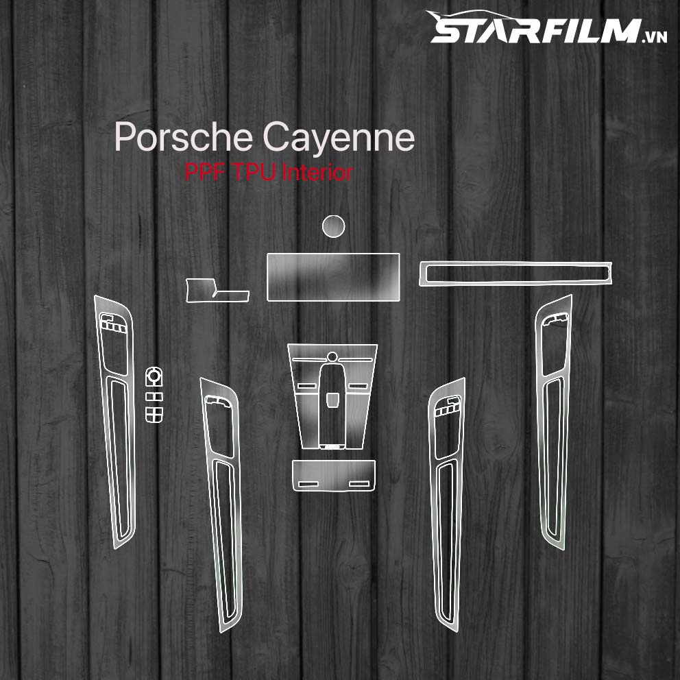 Bộ PPF bảo vệ chống xước nội thất STARFILM cho Porsche Cayenne 2022