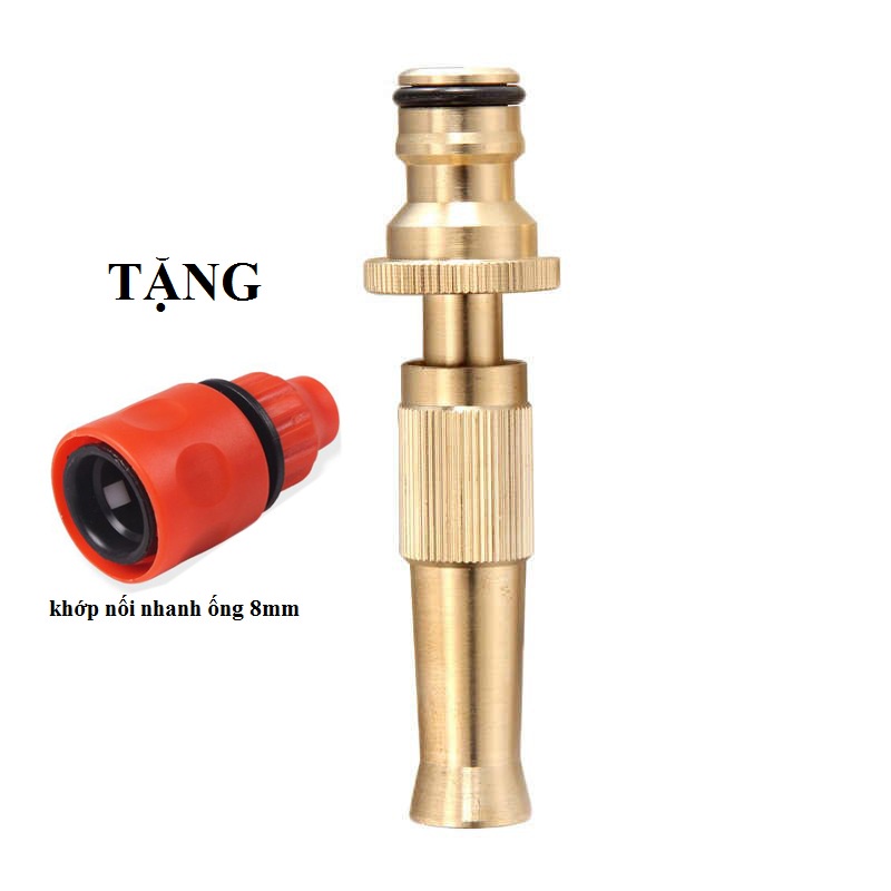 Đầu vòi xịt bằng đồng tăng áp lực nước - Vòi xịt nước tăng áp đa năng bằng đồng tưới cây ,rửa xe cực mạnh