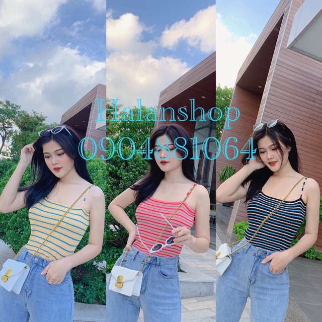 Áo hai dây sọc iteam hot không thể thiếu trong tủ đồ