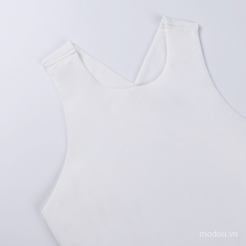 xia Áo tank top hở lưng đan dây chéo quyến rũ cho nữ