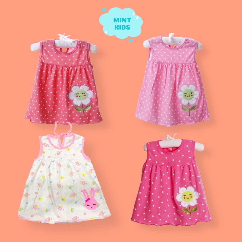 [Chọn màu] Áo váy cotton duyên dáng cho bé dưới 2 tuổi