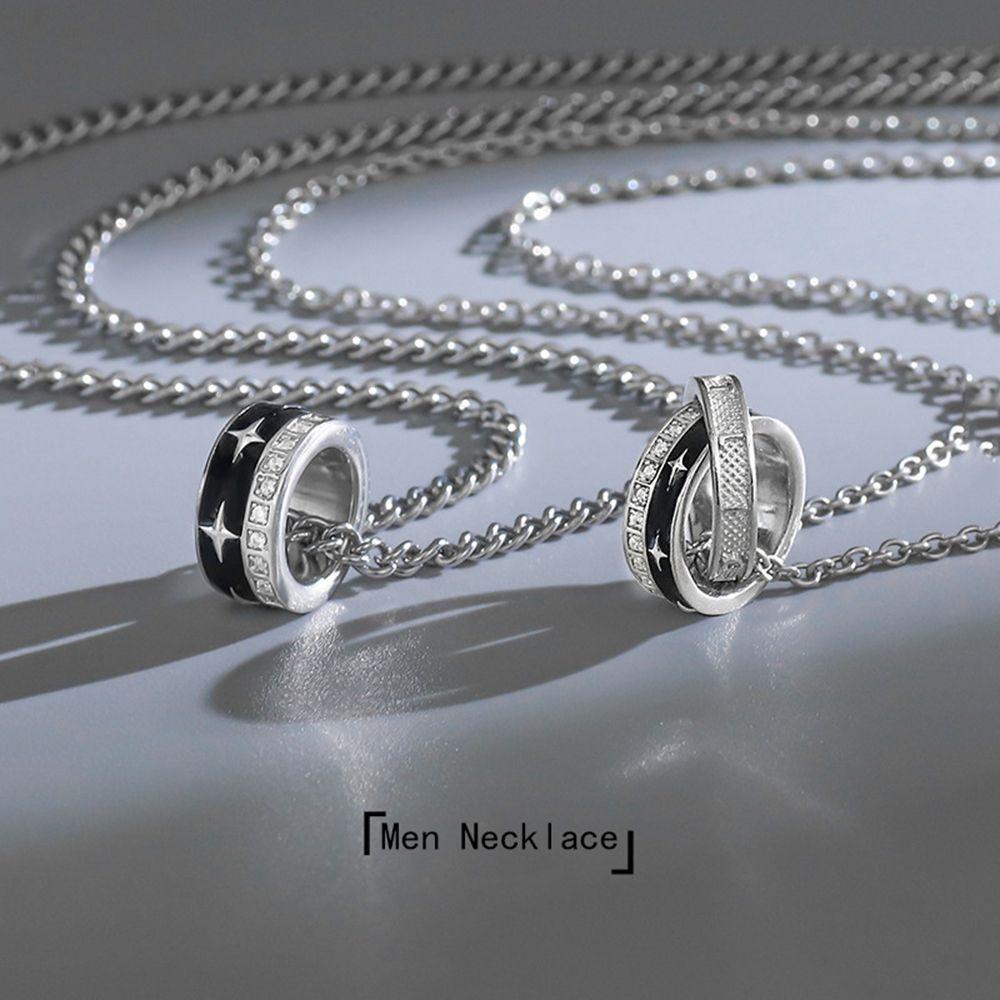 Vòng cổ Mặt Tròn Dày Phong Cách Hàn Quốc Cho Nam
