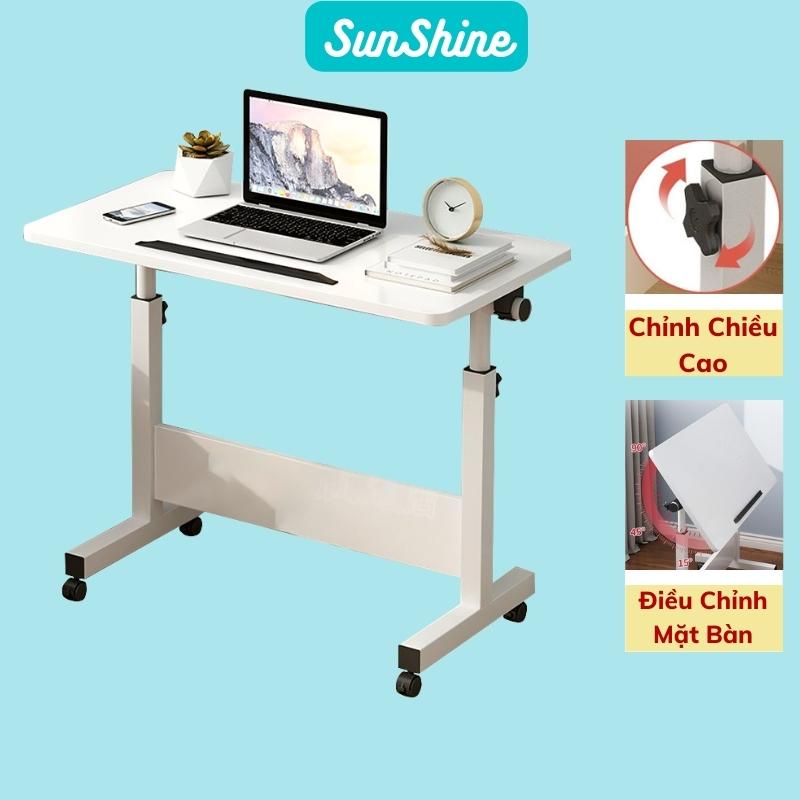 Bàn Làm Việc Gấp Gọn Thông Minh Đa Năng Nâng Chỉnh Chiều Cao Mặt Gỗ Chống Bẩn Cao Cấp, Bàn Học Kiểu Dáng Hiện Đại và Đẹp