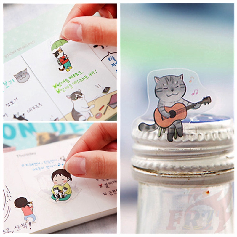 Set 6 tờ sticker dán trang trí sổ tay thời trang DIY