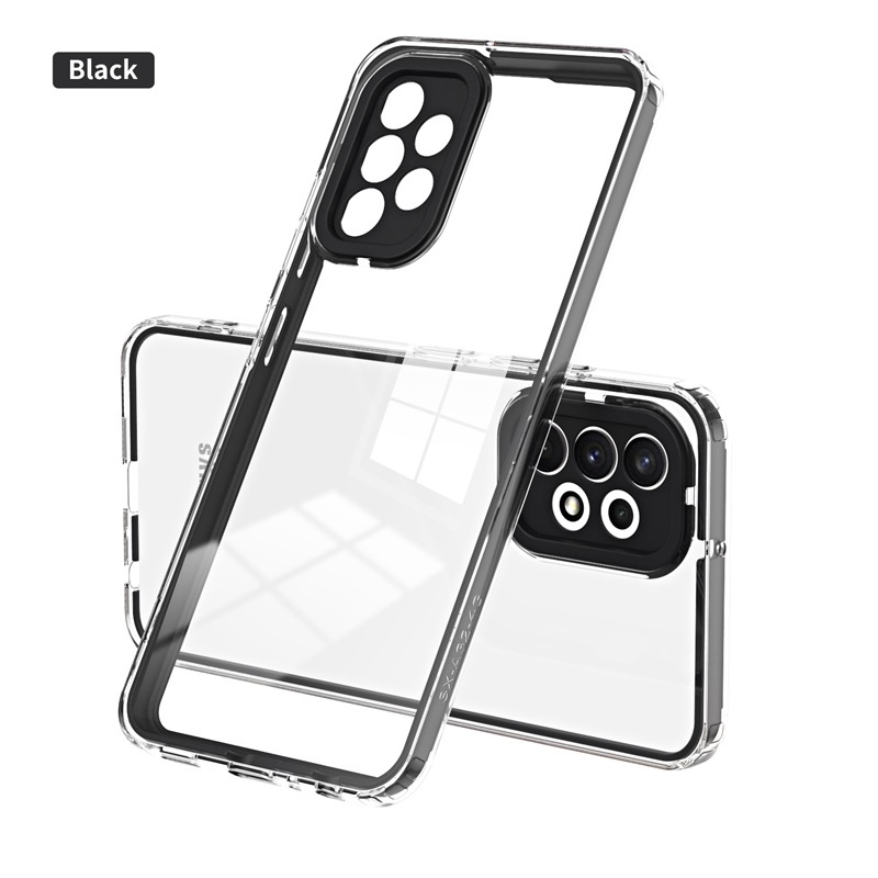 Ốp Điện Thoại PC Viền TPU Mềm Trong Suốt 3 Trong 1 Cho Samsung Galaxy A13 A23 LTE A52 A52S A33 A53 A73 A12 M12 A32 A72 A51 A71