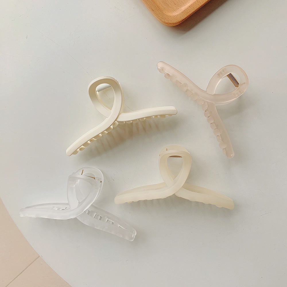 Kẹp tóc acrylic trong suốt hình vây cá mập phong cách Hàn Quốc ngọt ngào thời trang cho nữ