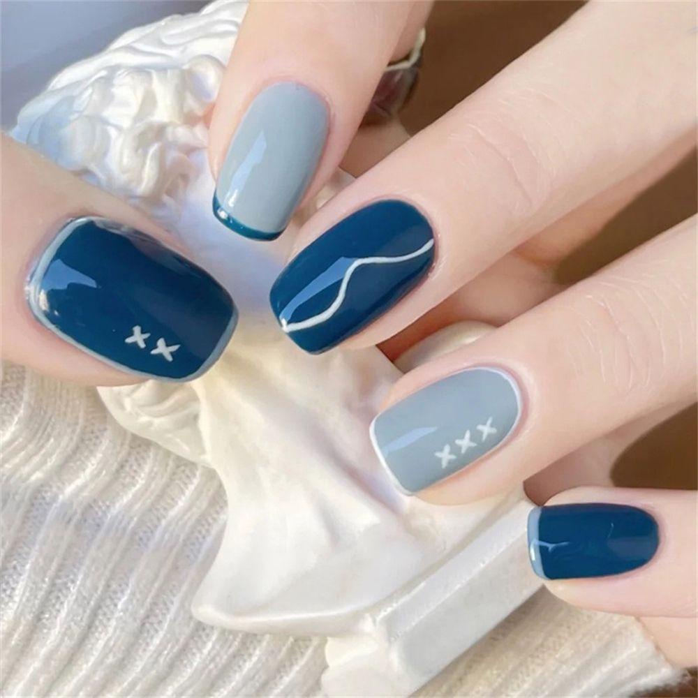 CACTU Bộ Móng Tay Giả Đầu Tròn Che Phủ Toàn Diện