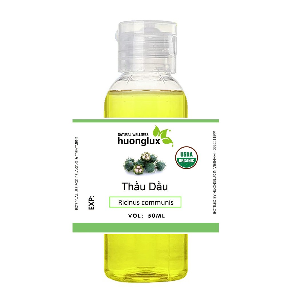 USDA Organic dầu thầu dầu Castor oil hữu cơ dưỡng da và tóc