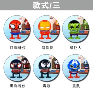 Emoji siêu anh hùng lò xo gắn xe oto