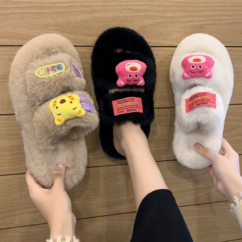 Dép Bông Đi Trong Nhà Chống Trượt Hình Hoạt Hình Dễ Thương Cho Nữ