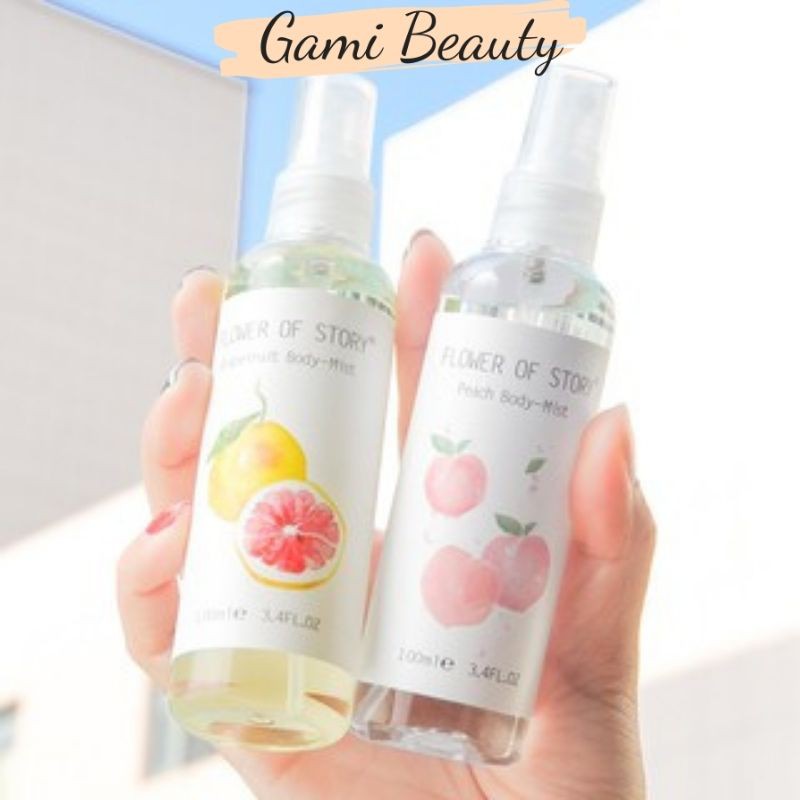 Xịt thơm Body Và Xịt Thơm Phòng Hương Hoa Qủa Xịt Thơm Body Flower Of Story 100ML | Thế Giới Skin Care