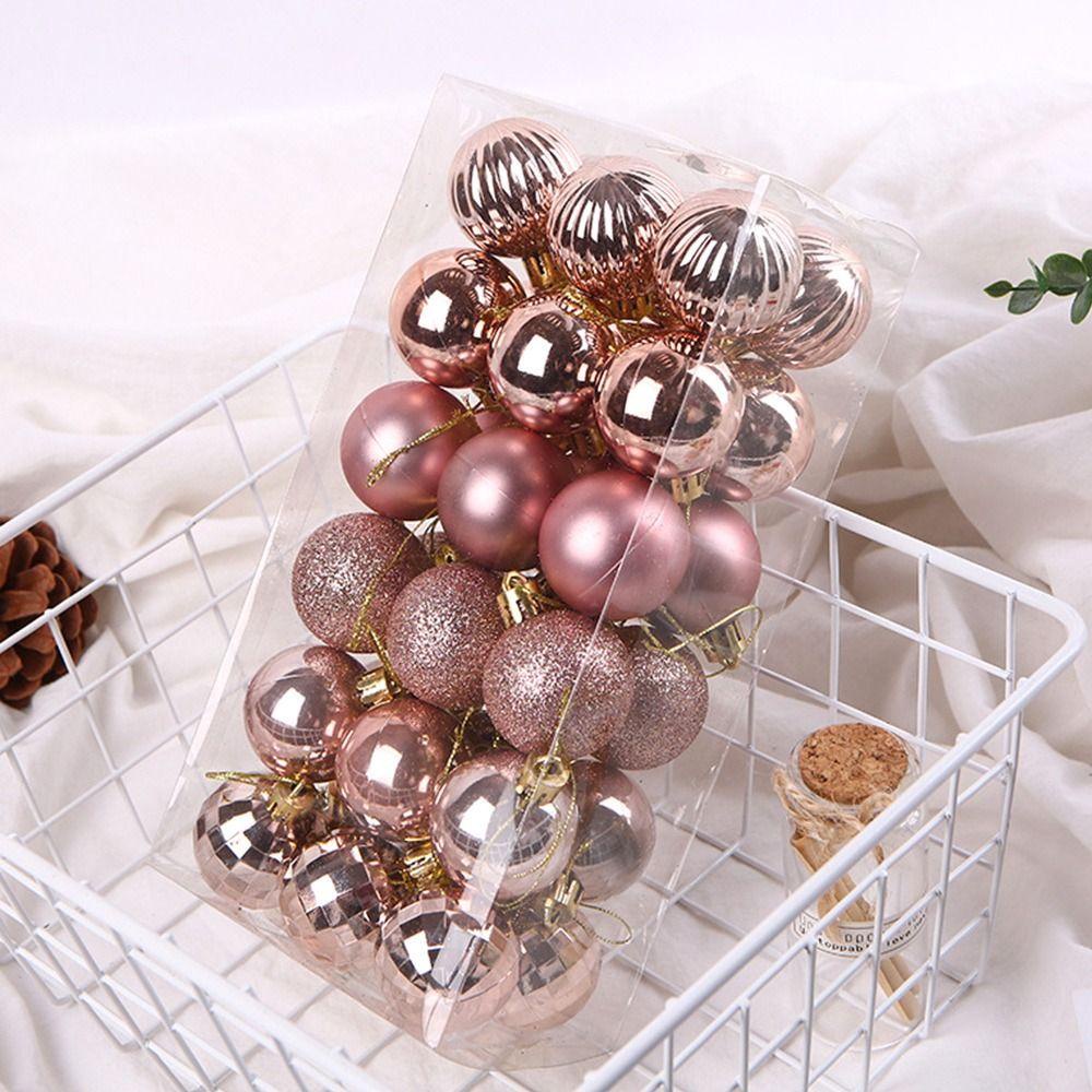 CONOPERY Set 36 Quả Châu 4cm Trang Trí Giáng Sinh Năm Mới DIY