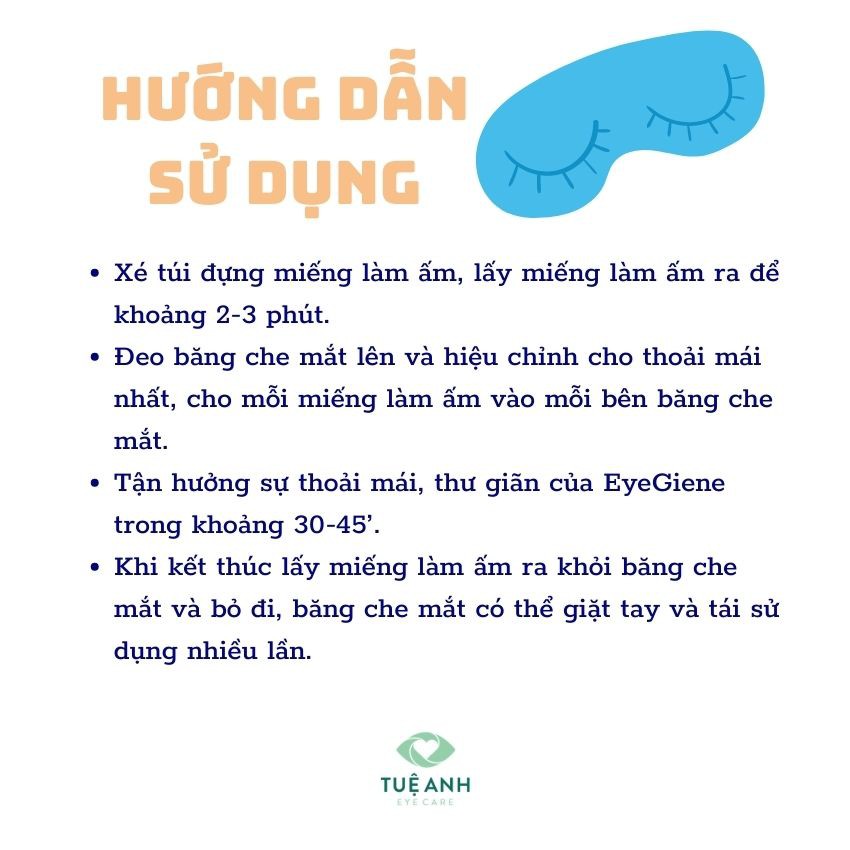 BỘ CHƯỜM ẤM MẮT EYEGIENE - USA – GIẢI PHÁP TUYỆT VỜI CHO KHÔ MẮT-VIÊM TUYẾN BỜ MI-CHẮP-MỎI MẮT