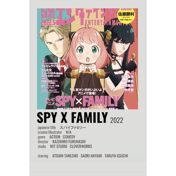 POSTER DÁN TƯỜNG SPY X FAMILY