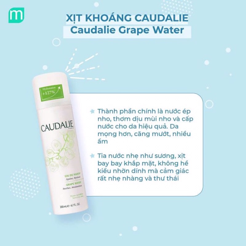 Xịt khoáng Caudalie Grape Water 200ml